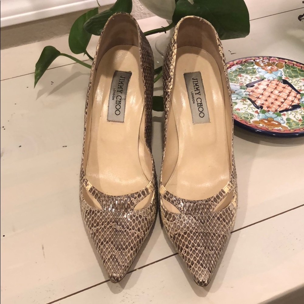 Jimmy Choo snake pump  AUTHENTIC